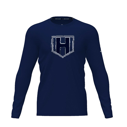 [FTLCDFNV-YXS-LOGO1] Dri Fit Performance T-Shirt (Youth XS, Navy, Logo 1, Long Sleeve)