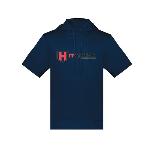 [6871.065.S-LOGO3] Men's Dri Fit Short Sleeve Hoodie (Adult S, Navy, Logo 3)