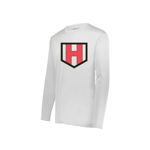 [222822.005.XS-LOGO1] Men's LS Smooth Sport Shirt (Adult XS, White, Logo 1)