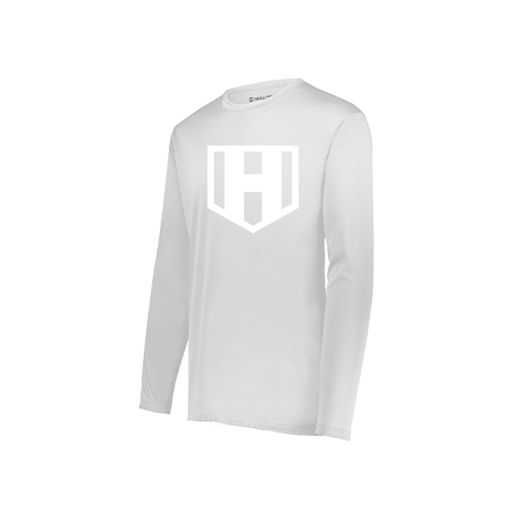 [222822.005.XS-LOGO2] Men's LS Smooth Sport Shirt (Adult XS, White, Logo 2)