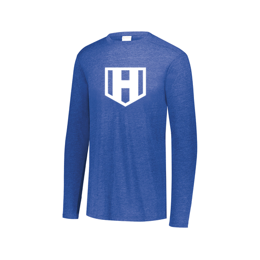 [3075.U55.XS-LOGO2] Men's LS Ultra-blend T-Shirt (Adult XS, Royal, Logo 2)