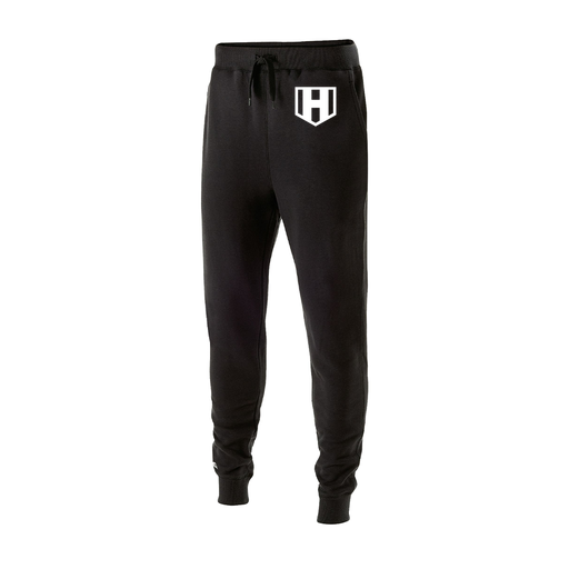 [229548.080.XS-LOGO2] Men's 60/40 Fleece Jogger (Adult XS, Black, Logo 2)