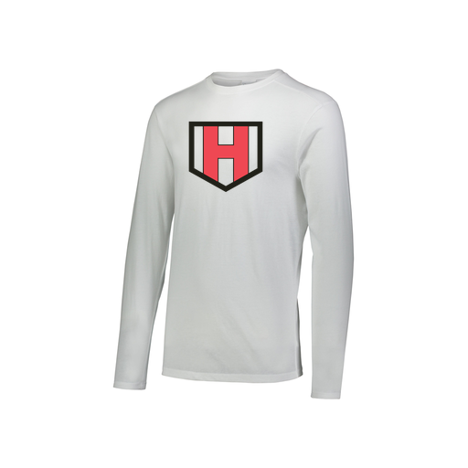 [3076.005.S-LOGO1] Youth LS Ultra-blend T-Shirt (Youth S, White, Logo 1)