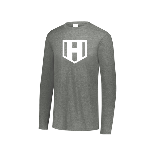 [FTLCUBGY-YS-LOGO2] Decker Youth Tri-Blend T-Shirt - Long Sleeve (Youth S, Gray, Logo 2)