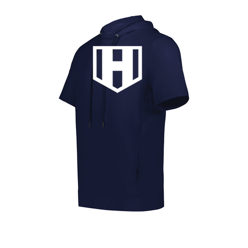 [222605.065.S-LOGO2] YOUTH VENTURA SOFT KNIT SHORT SLEEVE HOODIE (Youth S, Navy, Logo 2)