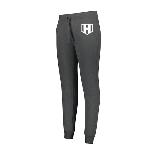 [229748.E83.XS-LOGO2] Ladies 60/40 Fleece Jogger (Female Adult XS, Gray, Logo 2)