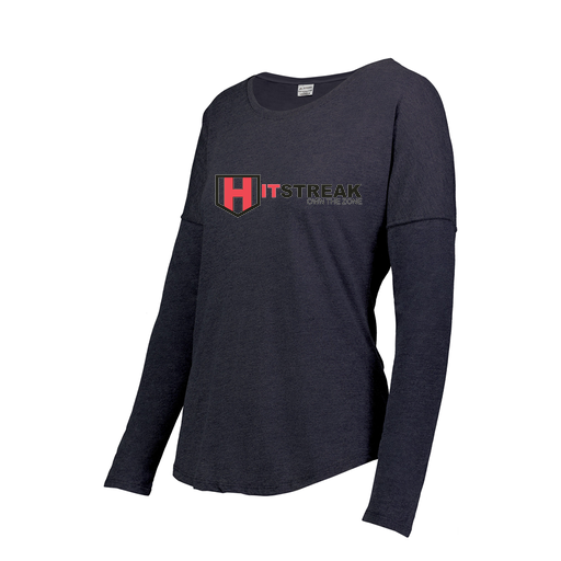 [FTLCUBNV-FAXS-LOGO3] Decker Women's Tri-Blend T-Shirt - Long Sleeve (Female Adult XS, Navy, Logo 3)
